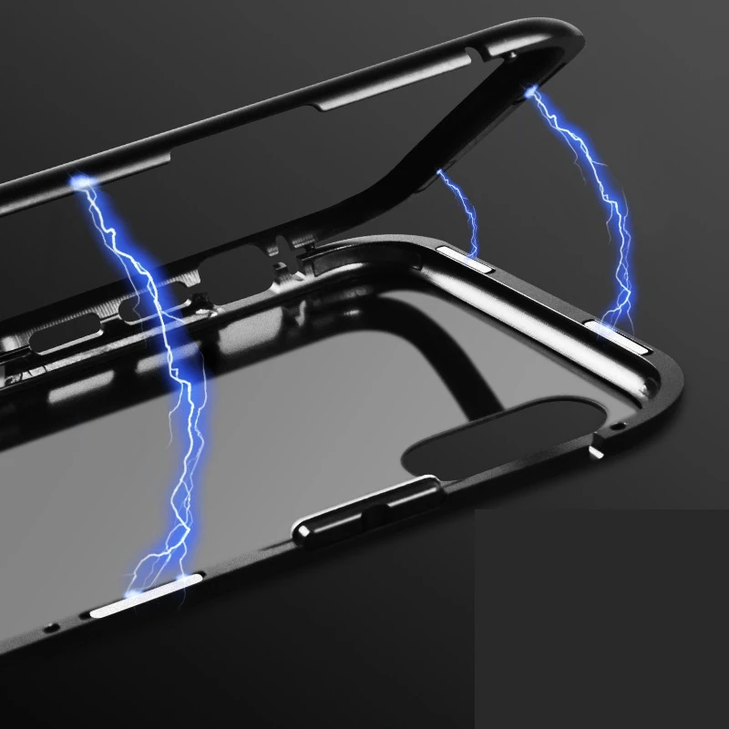 Роскошный магнитный металлический чехол для телефона Huawei P40 Lite P30 P20 Y5 Y6 Y7 Prime 2019 Honor