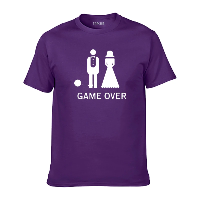 TARCHIA новинка 2021 года модная забавная летняя футболка из хлопка с надписью Game Over