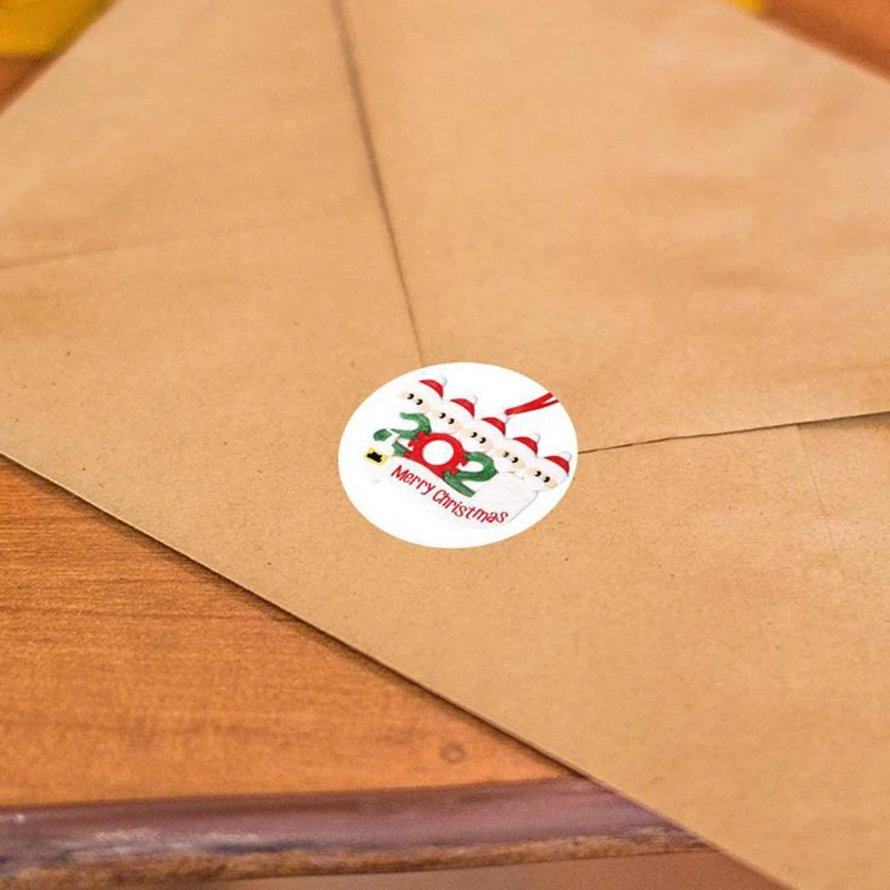 

For Envelope Cards Gift Package Scrapbooking Decor 500Pcs Merry Christmas Stickers Seal Labels