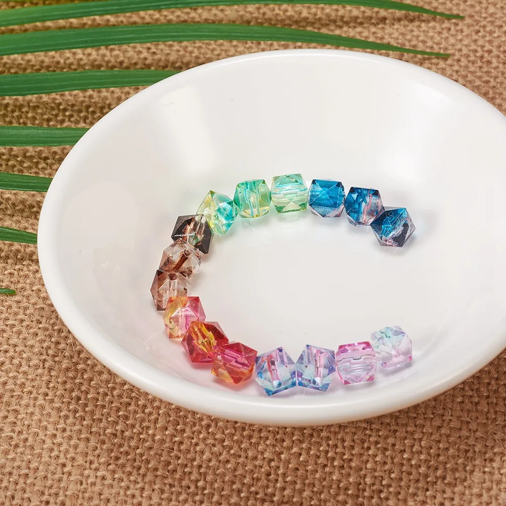 

50pcs Colorful Acrylic Beads for Jewelry Making Diy Handmade Beaded Accessories Charm Hole Bead Wholesale X503