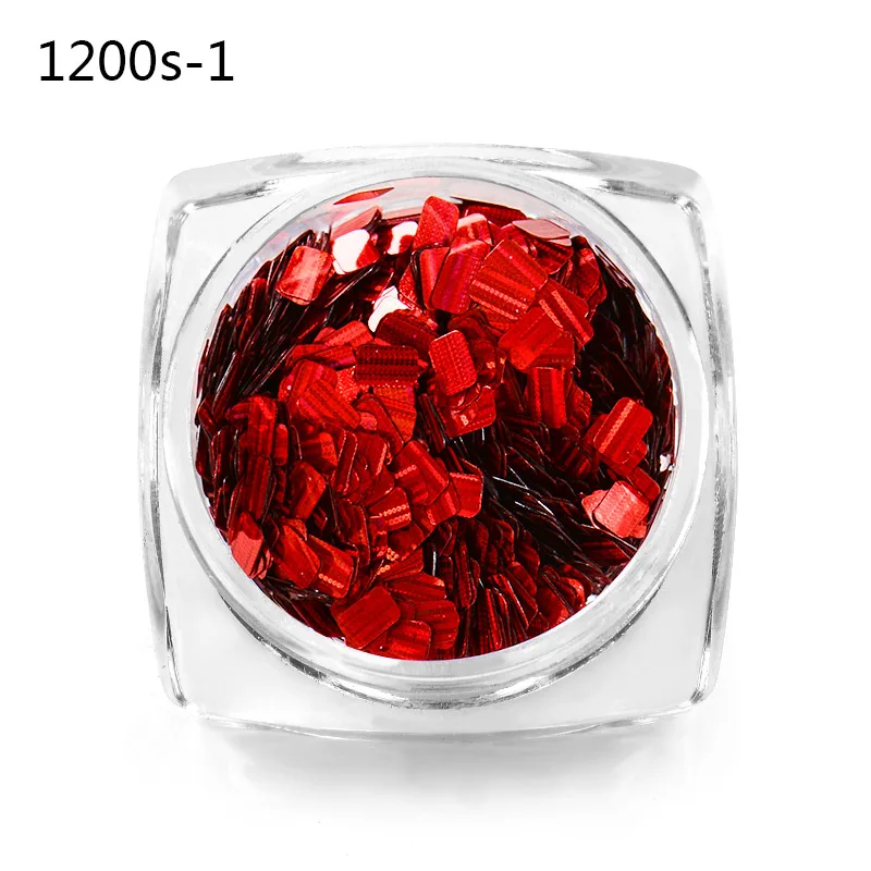 W3378 Mtssii 1 коробка лист хлопья ногтей блестящая голографическая палитра блесток для ногтей падение кленовый лист форма блеск для украшения ногтей - Цвет: W3378