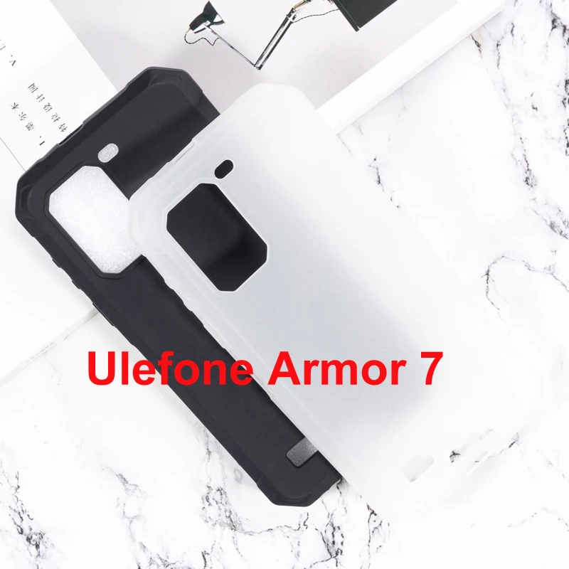 Черный силиконовый чехол для Ulefone Armor 7 противоударный мягкий Задняя накладка