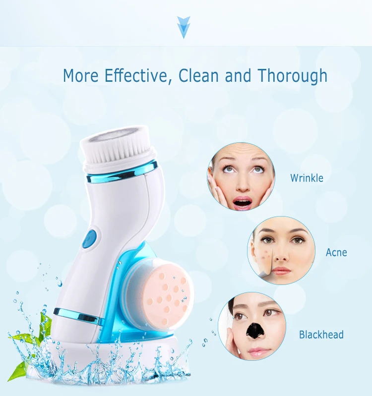 4 в 1 многофункциональная щетка для чистки лица без Батарея Высокое качество кожи