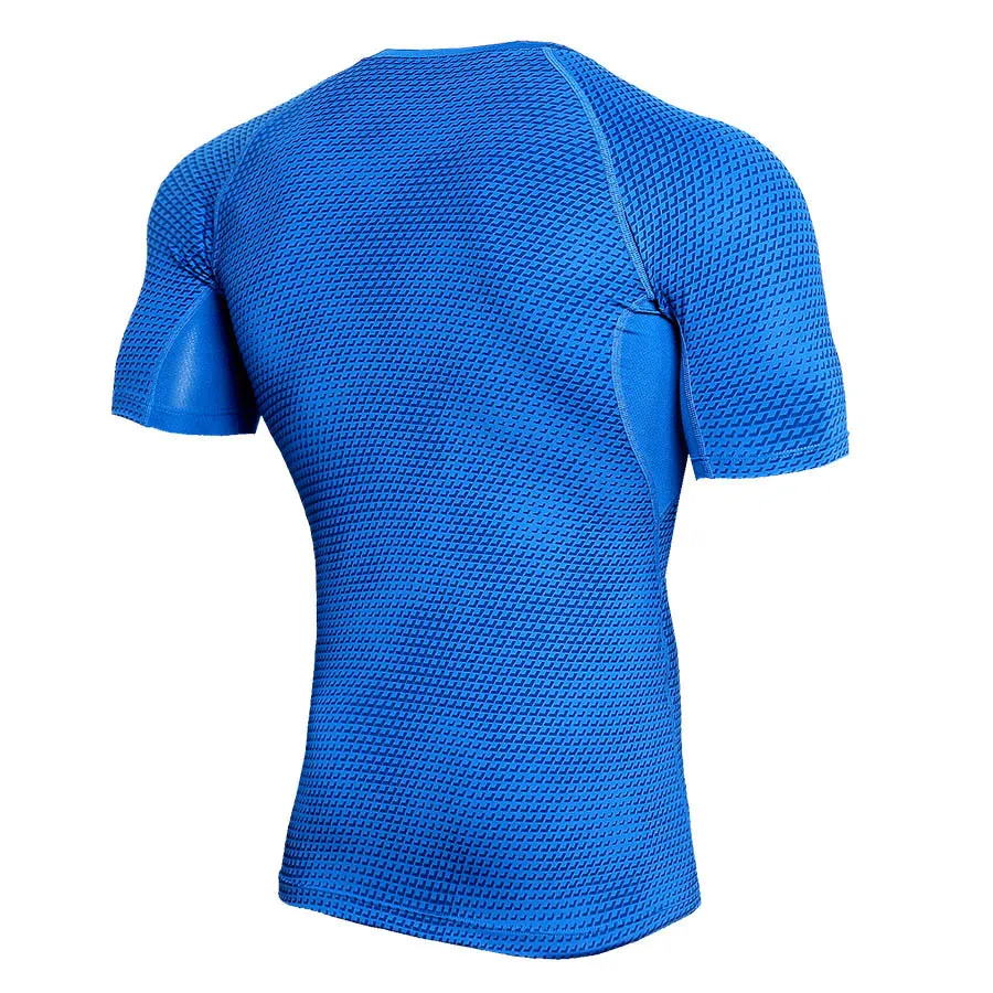 

New Men's Short Sleeve Running Fitness Workout Compression Base Layer Shirt