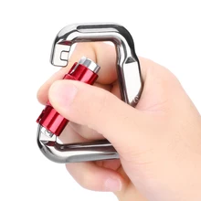 25KN Mountaineering Caving Rock Climbing Carabiner D Shaped Safety Master Screw Lock Buckle Escalade Equipement