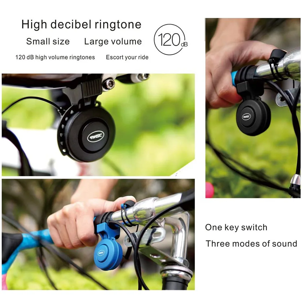 Велосипедный электронный звонок звуковой сигнал 120 дБ водонепроницаемая