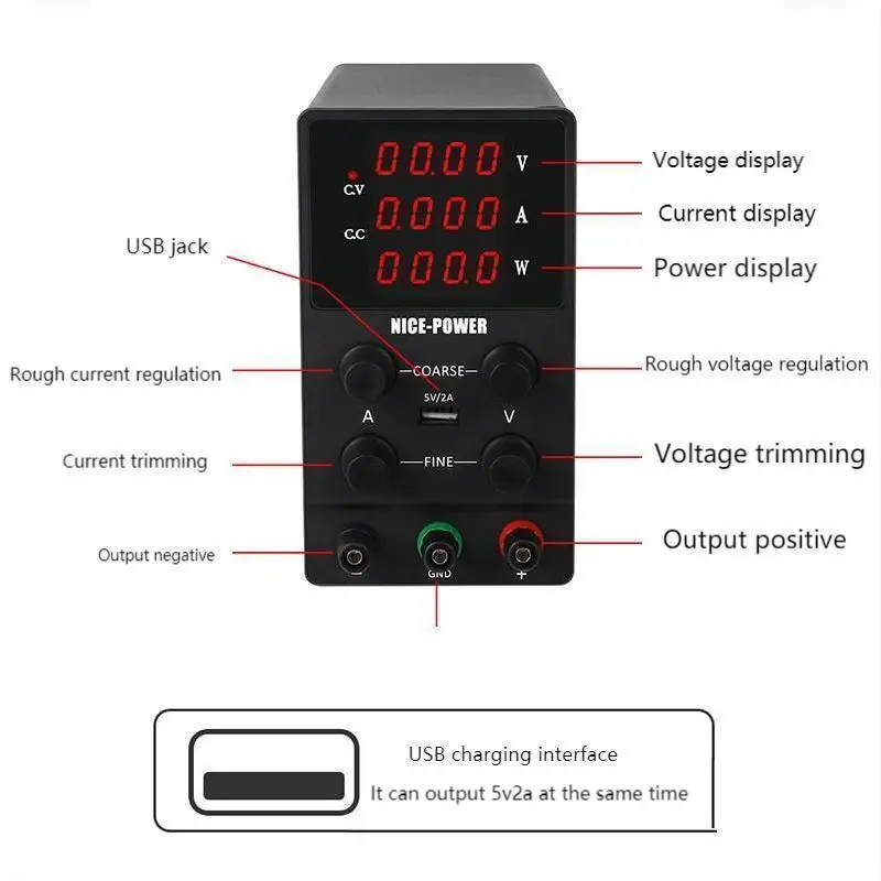Регулируемый источник питания постоянного тока SUSWE Vc3005a 30 В 3 А 5 10 цифровой