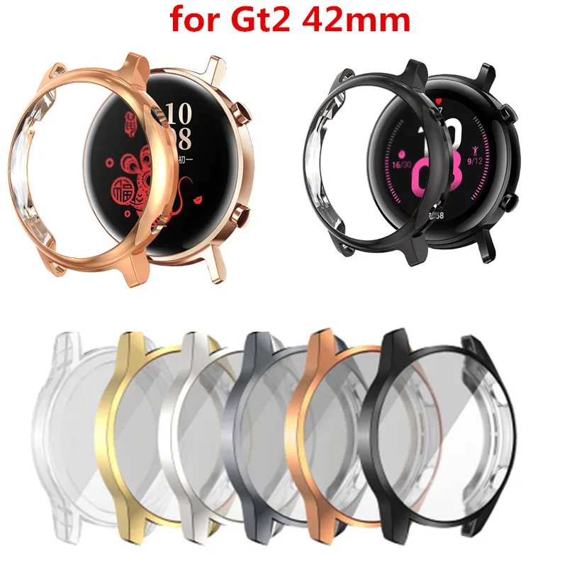 2 в 1 защита для экрана + чехол Huawei watch gt2 gt 42 мм бампер Защита HD Полная