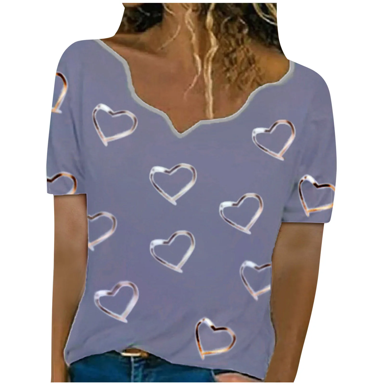 

Women's ShirtShort SleeveCasualBlouse Tunic Fashion