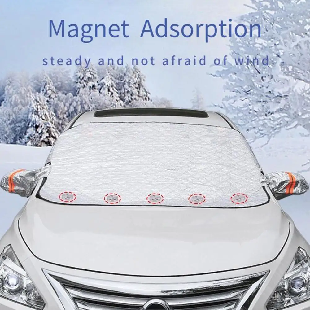 

Universal Fabric Car Half Wind Summer Sunshade Winter Wind Cover Frost Car Protector W5c1