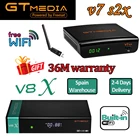FTA декодер Gtmedia V8x DVB-SS2S2X спутниковый ресивер H.265 встроенный Wifi также gtmedia V7 s2x с USB wifi gtmedia V7s hd