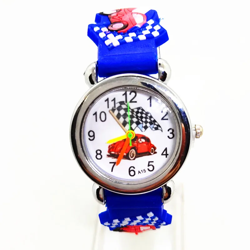

Cartoon Car Collection Lightning Blue Car Quartz Children's Watch Boy Girl Child Silicone Strap Fashion Baby Birthday Gift Color