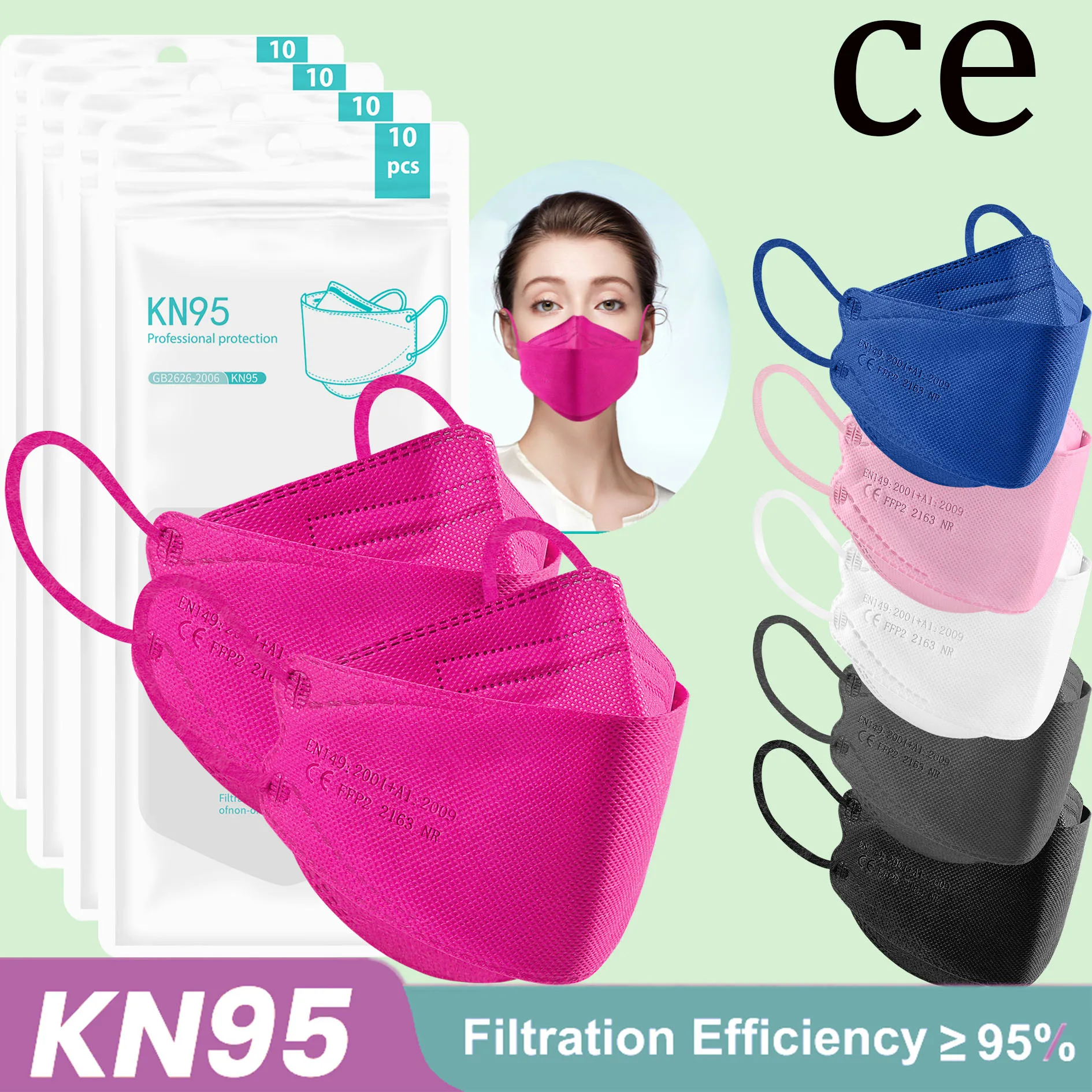 

FFP2 Mascarillas Homologadas 4layer Kn95 Face Mask fp2 Mascara españa ffp2mask Certificadas Resuable fpp2 Masken fpp3 Cubrebocas