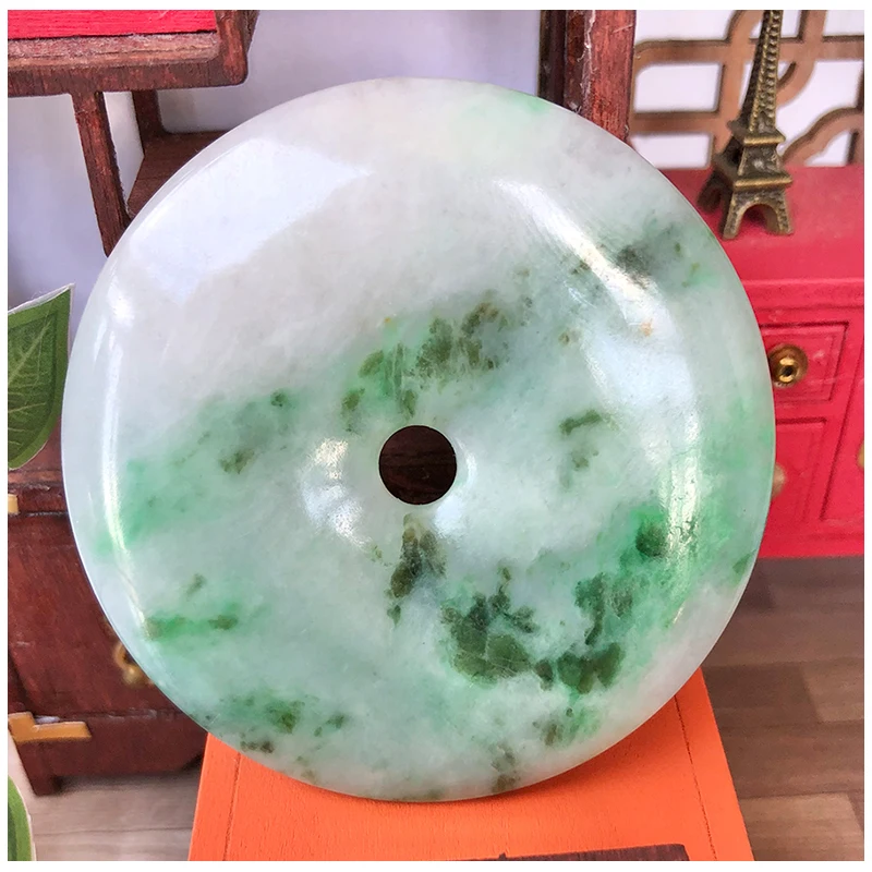 

Fei Cui Ping an buckle pendant floating flowers Ping an Ruyi men's and women's jade pendant821080012920