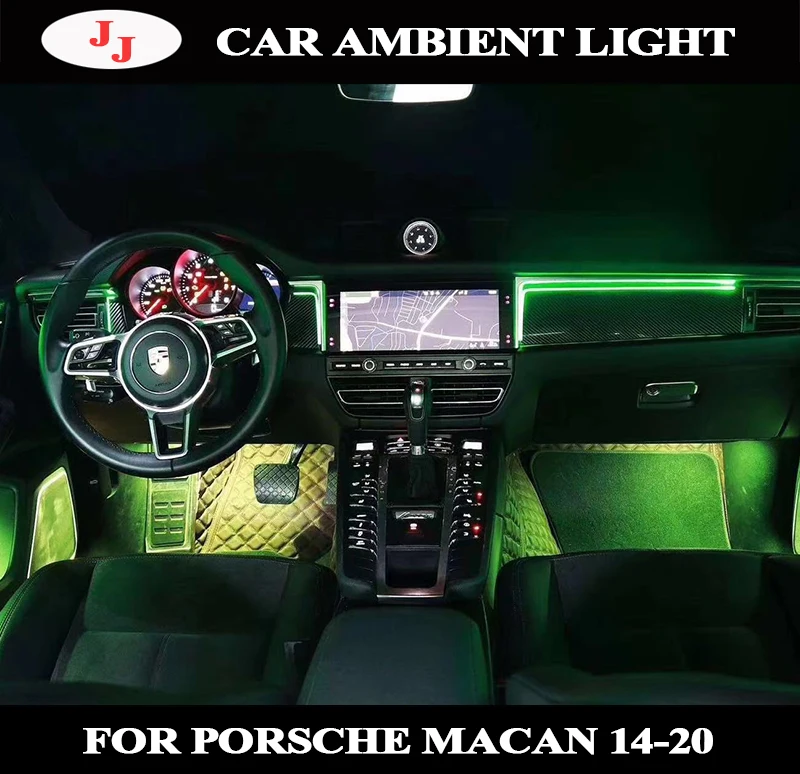 УГЛЕРОДНЫЙ внешний вид внутри двери рассеянный свет для Porsche Macan 2014 2020 Замена
