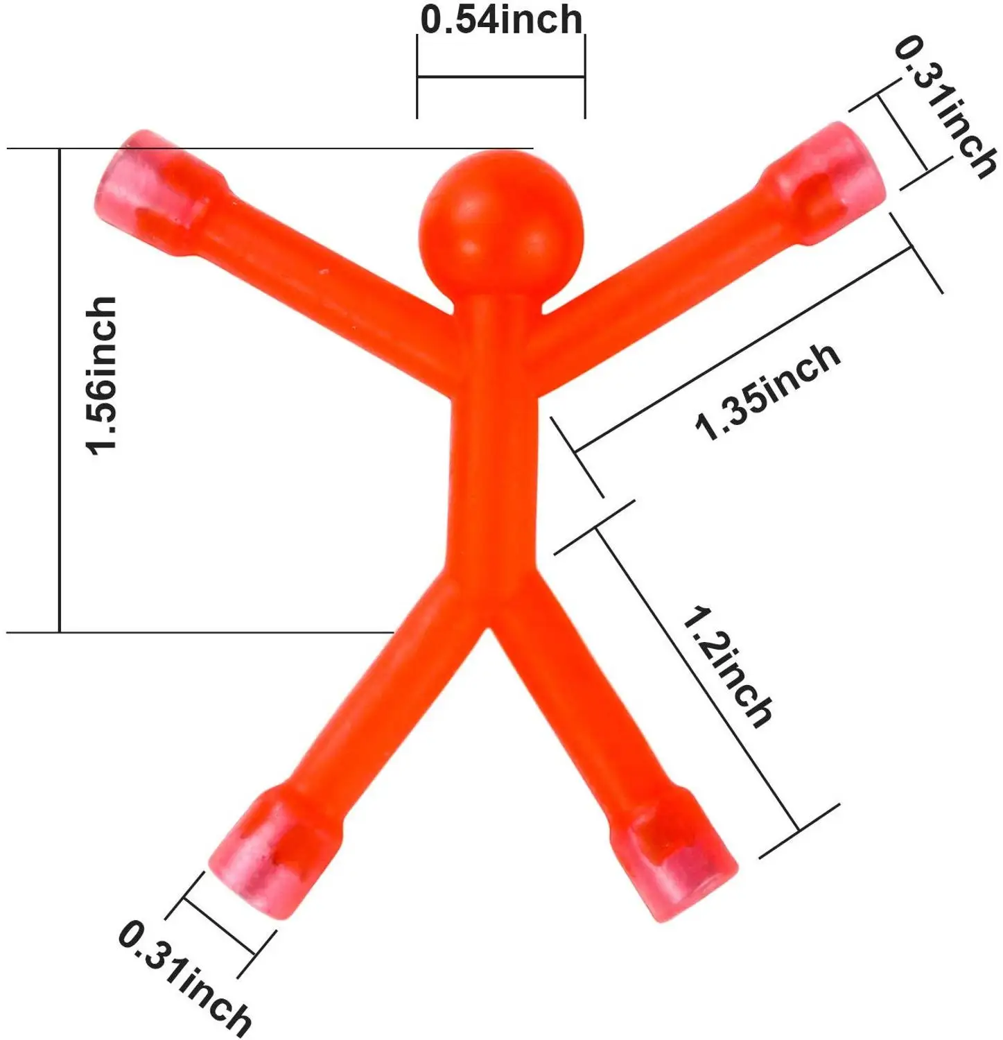 Красочный гуманоидный магнит с магнитами на руках и ногах идеально подходит для