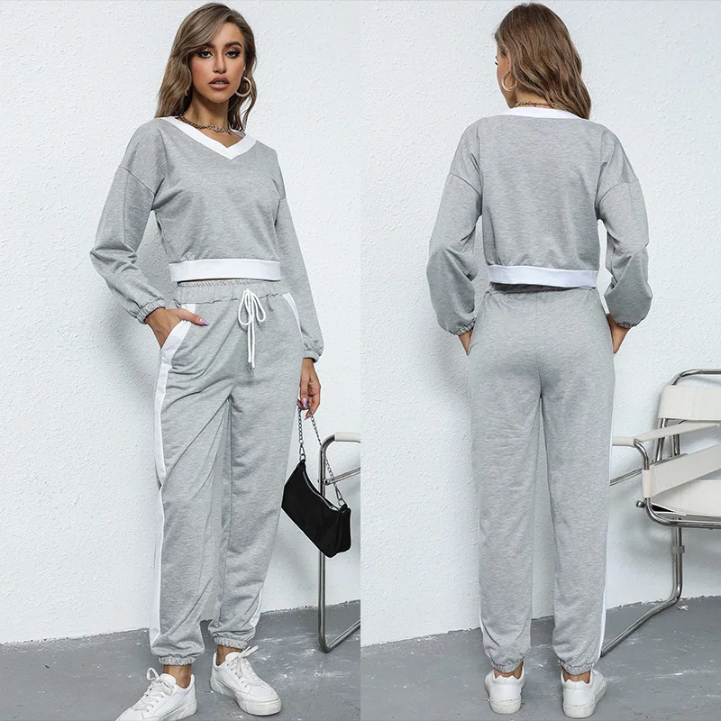 

Two Piece Sets Women Tracksuit Casual Long Sleeve Hoodie And Trousers Sports Suits Autumn Warm Home Suit