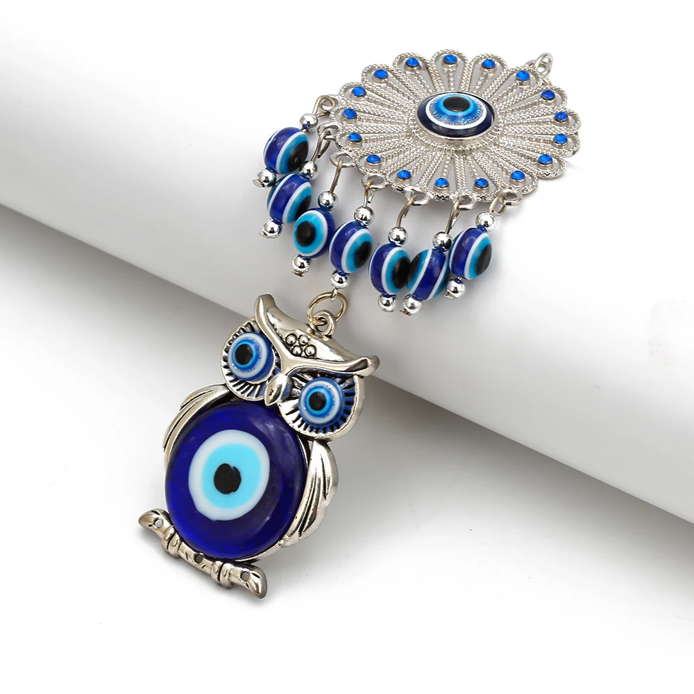 MEIBEADS 1 шт. модные подвески в виде совы из голубого глаза настенные украшения для