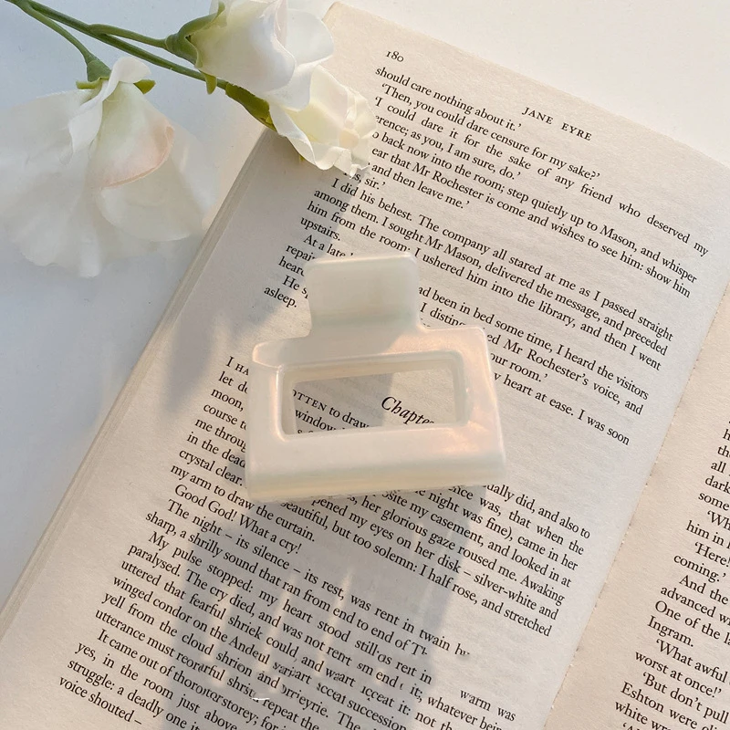 

2021 Fashion Square INS Korean Hair Clamps Crab Geometric Colorful Hair Clips For Women Accessories Hair Clips Hair Accessories