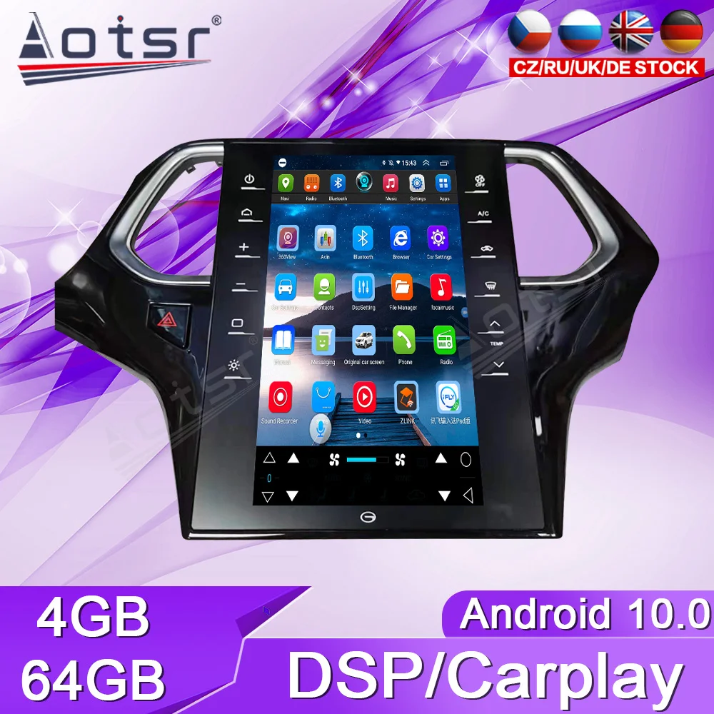 

Android 10.0 64G Multimedia Player GPS Navigation For GAC Trumpchi GS4 2015 Car Radio Stereo Auto Tesla IPS Head Unit 2Din DSP