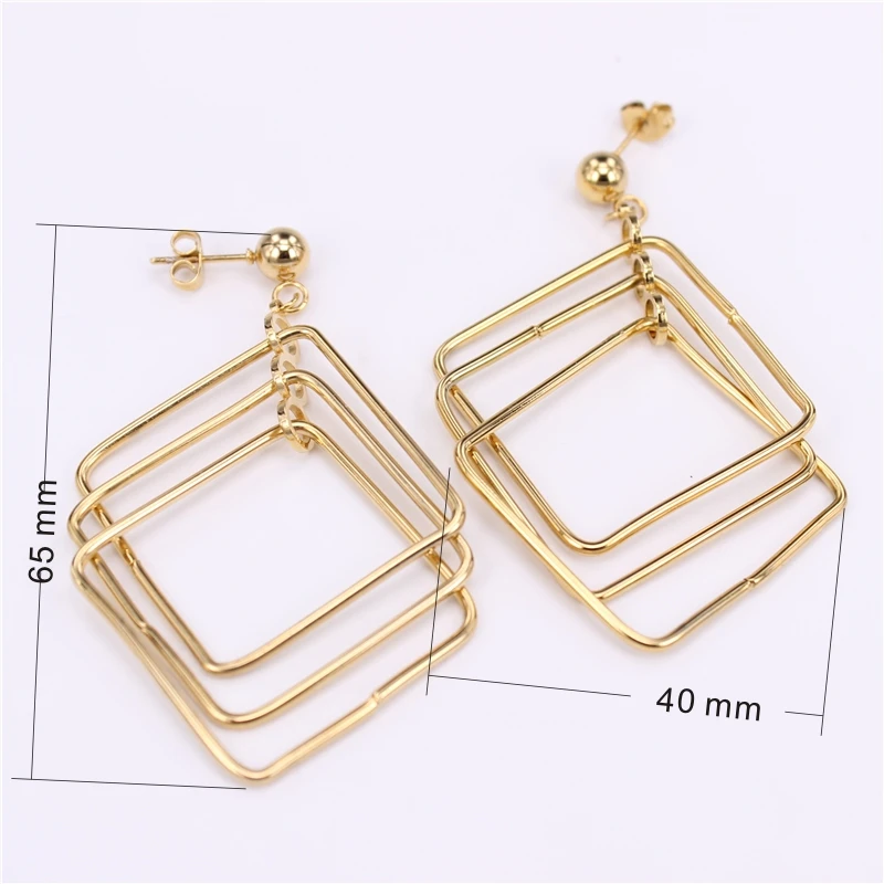 

3 distinctive earrings Birthday party gifts Features Drop earrings Cute and exaggerated Stainless steel jewelrySL64