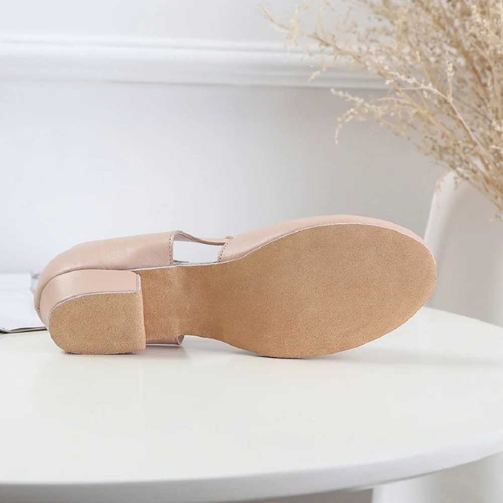 Женские туфли из натуральной кожи стрейчевые для джазовых танцев балетные Lyrical