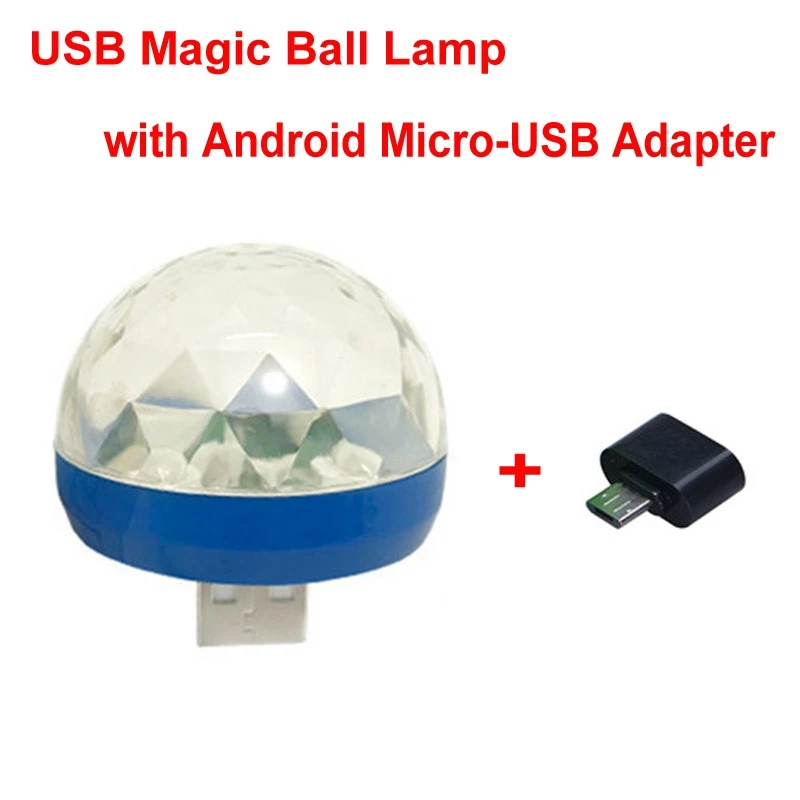 as picture shown USB Мини диско-светильник s портативный домашний вечерние светильник, светодиодный сценический вечерние хрустальный магический шар светильник DJ светильник ing, караоке вечерние светодиодный Рождественский - Цвет: as picture shown