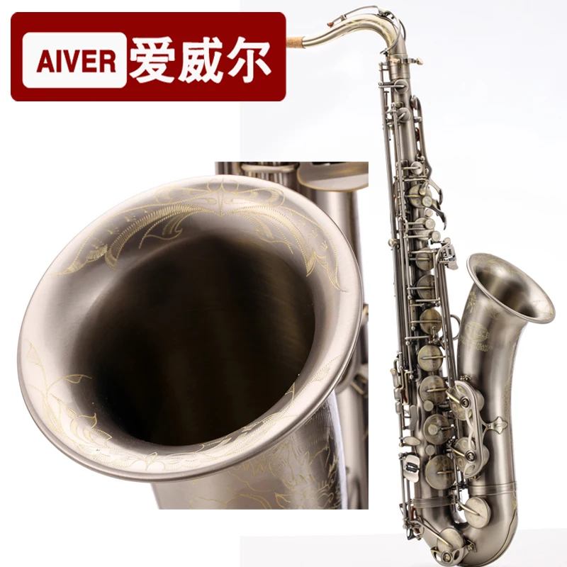 Kopen Tenor B Platte Saxofoon High-End Geïmporteerd Custom Professionele Muziekinstrument Nikkel Zilveren Saxofoon
