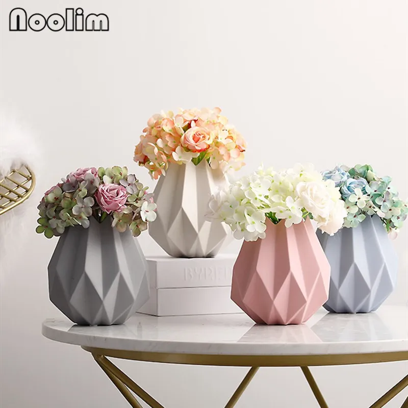 Керамическая ваза в скандинавском стиле оригами свадебный подарок украшение для