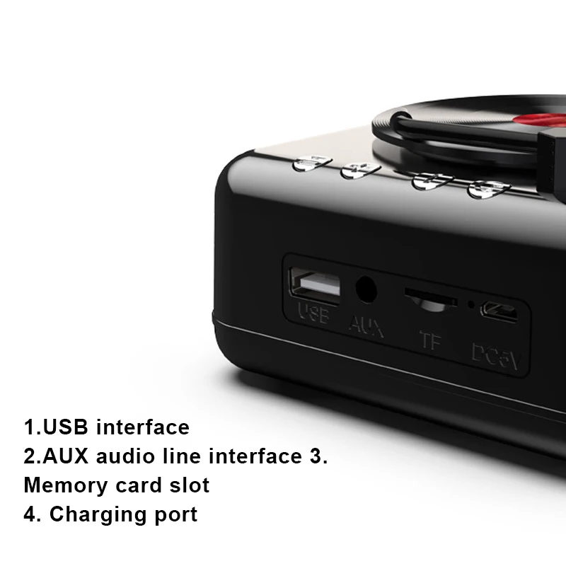 

Turntable Record Player Portable Vinyl Record Player with Built-in Speakers Classic Vinyl Player Turntable with Speakers SLC88