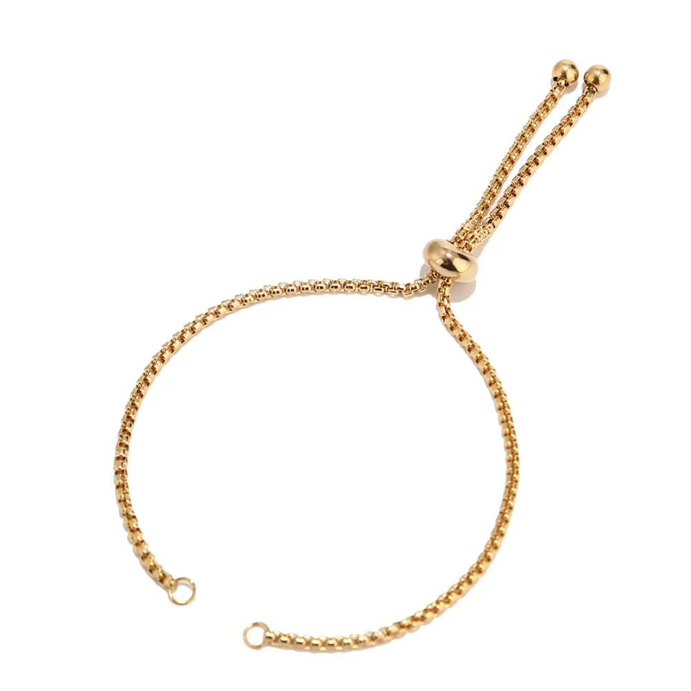 2 шт. цепь слайдер из нержавеющей стали с петлями для бижутерии соединителей