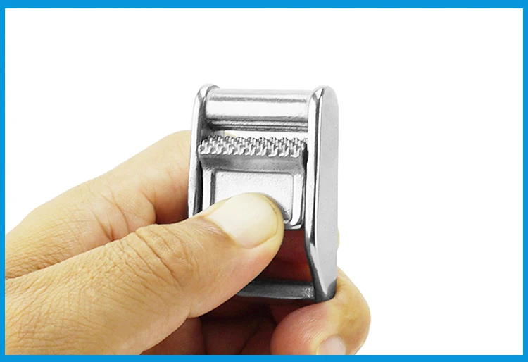 

2PCS SS316 Cam Buckle Ratchet Buckle Tie Down Strap or Webbing Cargo Lashing Lash Luggage Bag Belt Metal Buckle