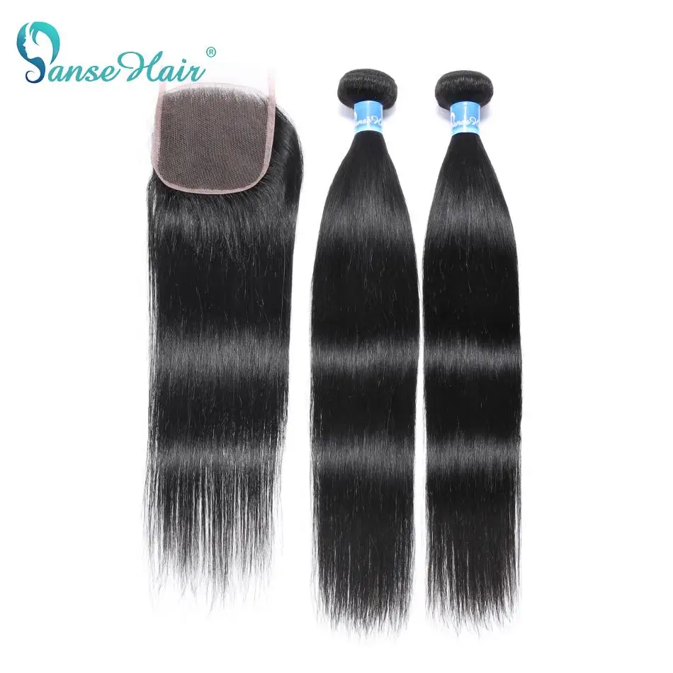 Бразильские прямые человеческие волосы Panse пучки для наращивания Два пряди с