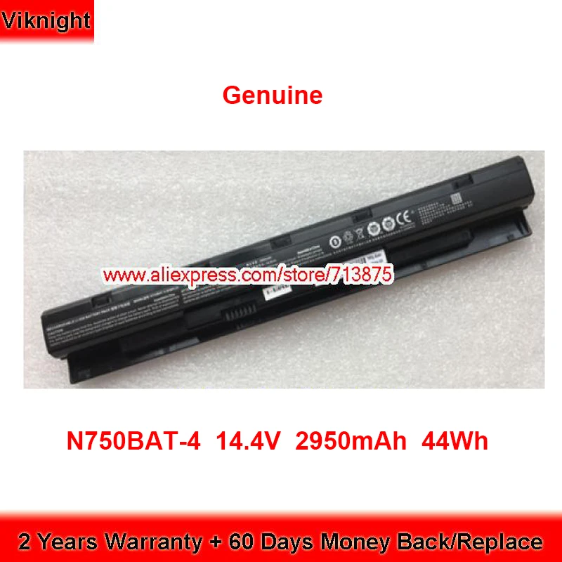 Оригинальный аккумулятор N750BAT 4 6 87 N750S 31C00 для Clevo N750WU 4EB1 4EB2 14 V 2950mAh 44Wh|Аккумуляторы