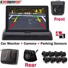 Koorinwoo Автомобильный Обратный Видео парковочный сенсор 8 система заднего вида система безопасности Бампер зуммер 12 В оповещение сигнализация для задней камеры автомобильный монитор
