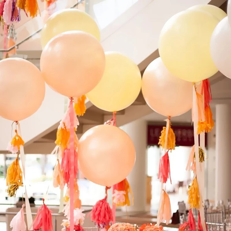 

5" 10" 36" Giant Balloon Helium Lift Latex Balloons Custom Wedding Happy Birthday Round Globos Baby Shower Kids Toy Supplies