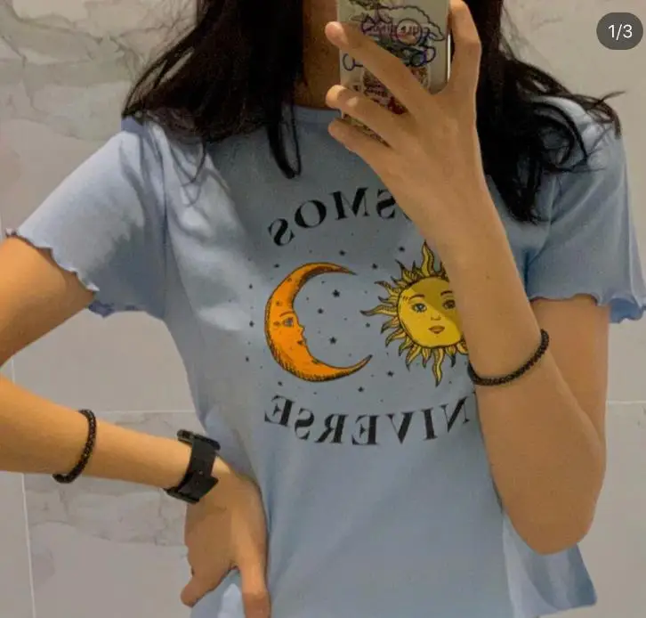 Бабочка Дейзи Футболка с принтом Для женщин топ 90S эстетическое Винтаж и надписью