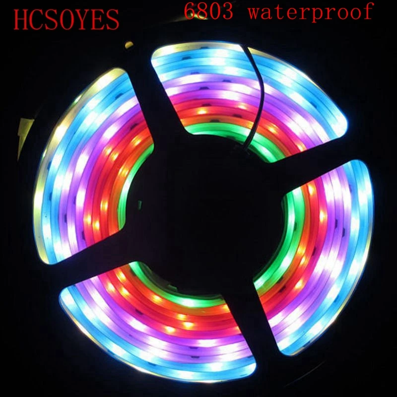 5 м RGB Мечта Волшебная Светодиодная лента DC12V 6803 IC IP67 водонепроницаемая