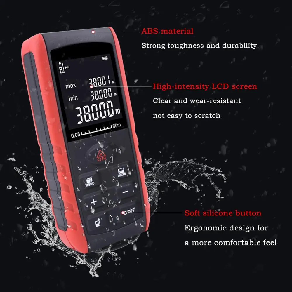 YIERYI 40M 60m 80m 100m Handheld Digita Laser Range Finder Professional Mini Ruler Tester Manual Distance Measuring Instrument |