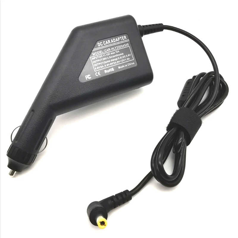 

90W 20V 4.5A USB DC Car Charger Adapter for Laptop Notbook Tablets QC 3.0 USB Output Car PC Power Charger