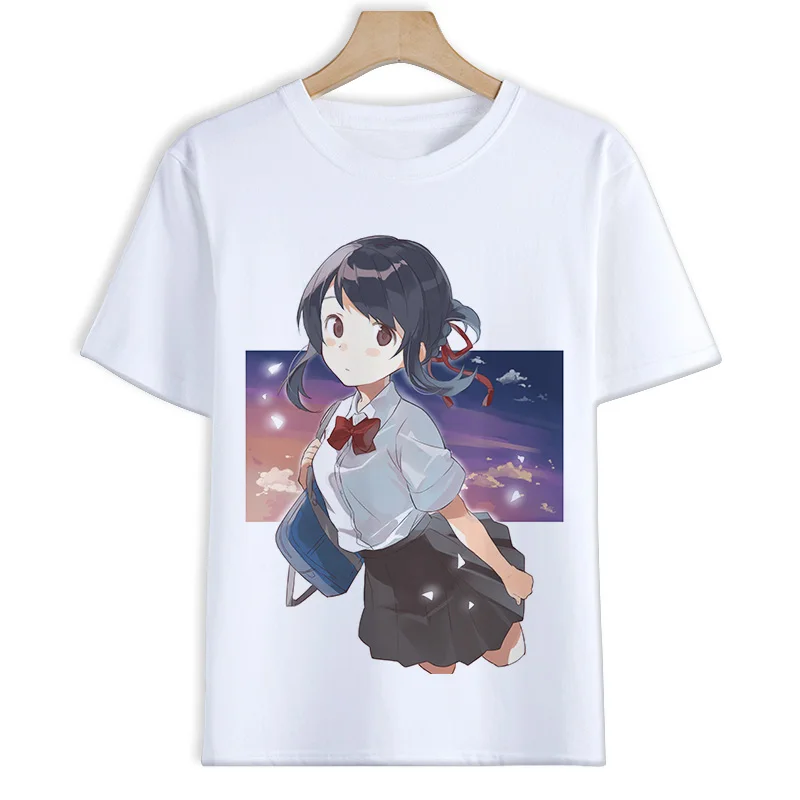 Japanese Anime Your Name Cosplay T Shirt Cartoon Tachibana Taki Miyamizu Mitsuha Print Summer T-Shirt Casual Top Tee Costume |