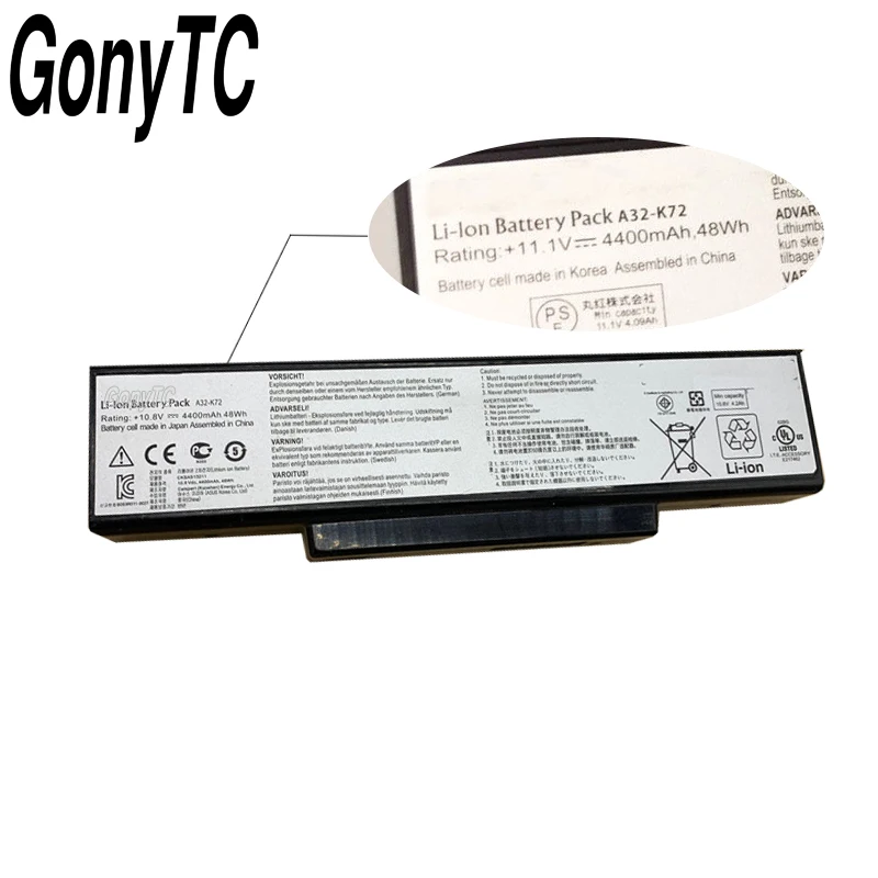 

GONYTC A32-K72 Original A32-K72 Laptop Battery for ASUS K72Y K73 K73B K73BR K73BY K73E K73J K73JK K73S K73SD K7
