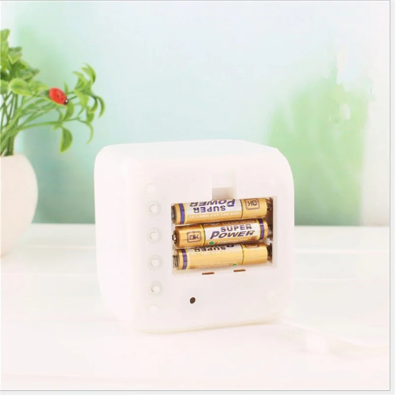 Многофункциональный белый квадратный/треугольный будильник светодиодные