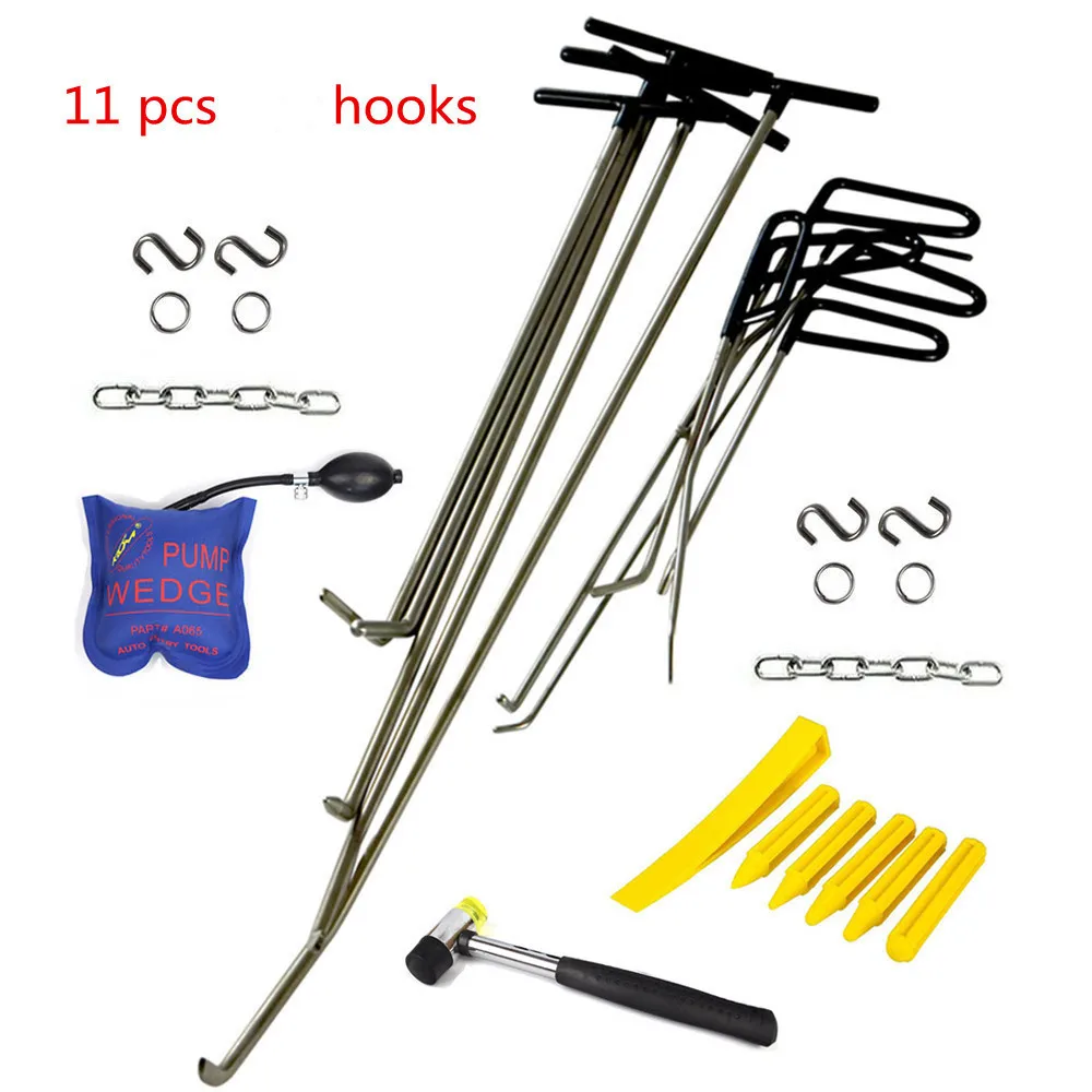 Preço Pdr Hastes Ganchos Carro Bomba De Pé-de-cabra Cunha Kit Ferramentas De Reparo Paintless Dent Profissão Conjunto De Ferramentas De Remoção Dent
