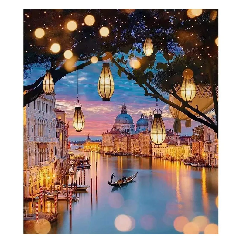 

Набор для алмазной живописи, круглый набор алмазных картин с ночным видением для гостиной, столовой