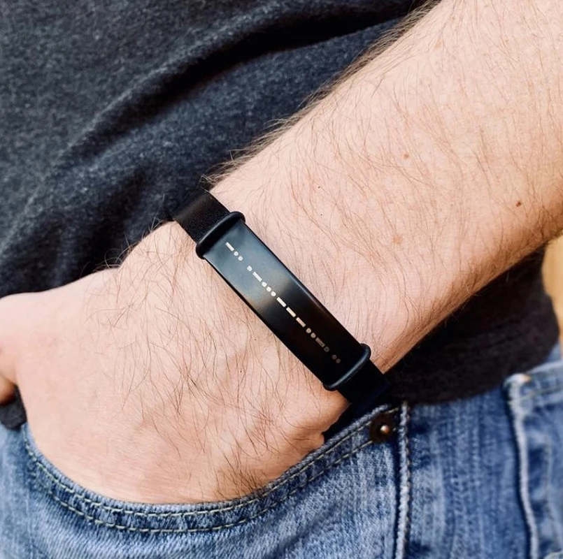 Personalized Custom Text Leather Bangle Silicagel Bracelet for Men Women Stainless Steel Band Optional Font Symbols Gift Jewelry