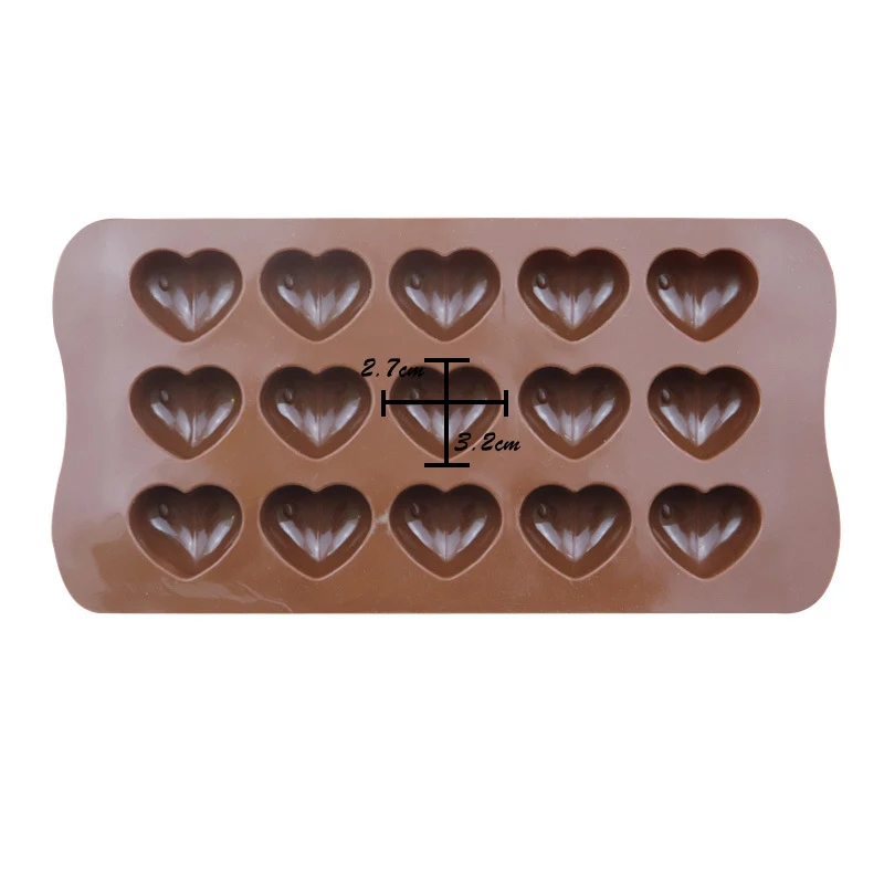 

Love Heart Shaped Non-stick Silicone Chocolate Fondant Cake Mold Ice Cube Mould Baking Tools