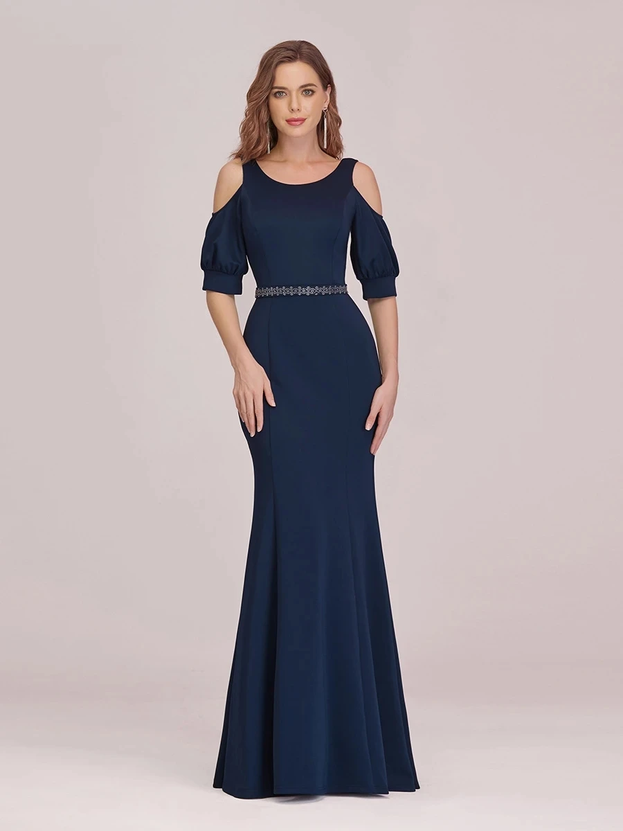 

Elegant Mermaid Dresses Elegant Queen-Style Fishtail Ever Pretty 2022 Evening Dress Long Sleeve Robe De Soirée Gown For Women