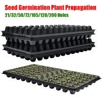 multi styles black plastic seedling starter tray extra strength seed germination plant flower pot nursery grow box garden