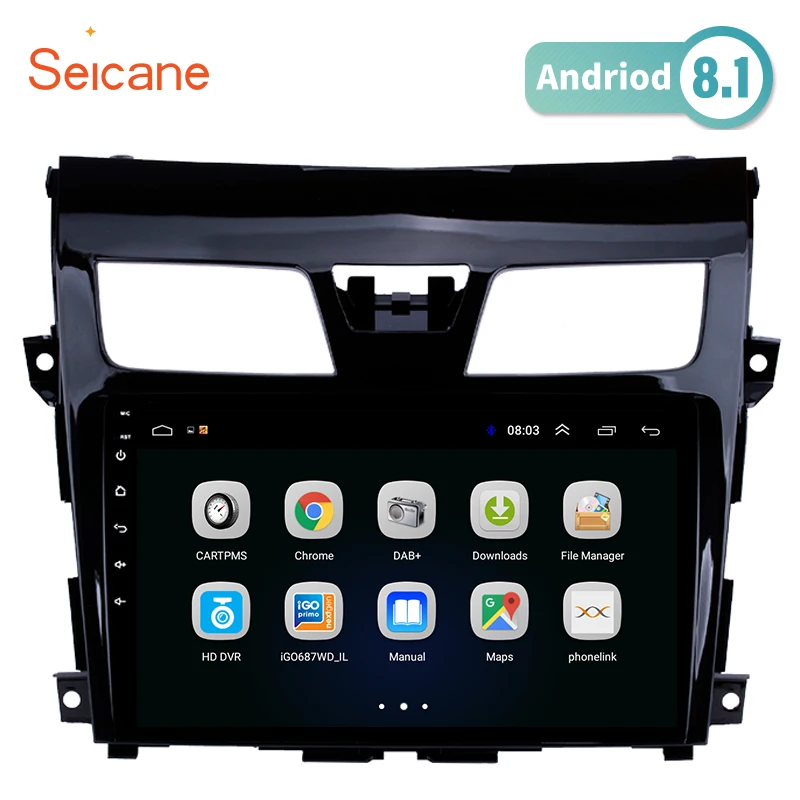 Автомобильный мультимедийный плеер Seicane 9 дюймов Android 8 1 2.5D экран GPS навигация для